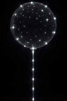 18" Bobo LED White Lights with Stick (3 meters) Balloon