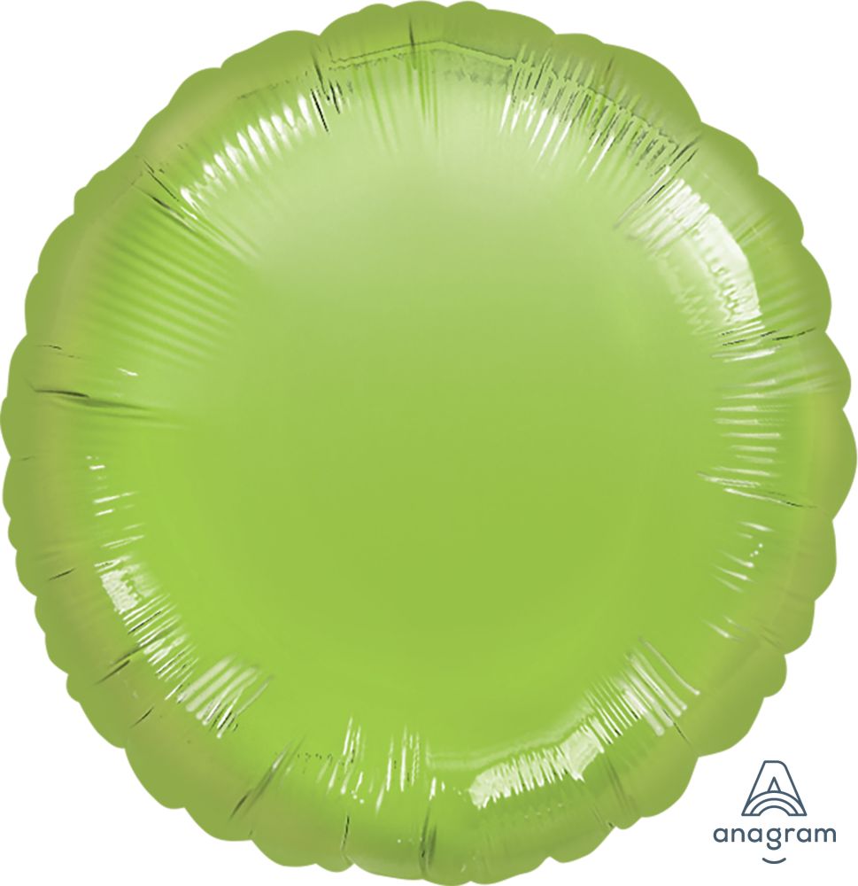 18" Metallic Lime Green Circle (non-packaged) Balloon
