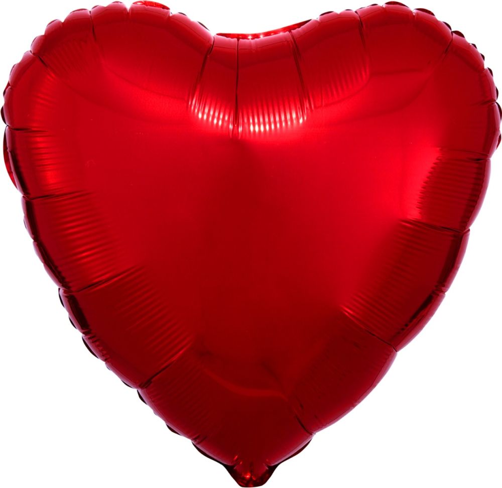18" Metallic Red Heart Balloon