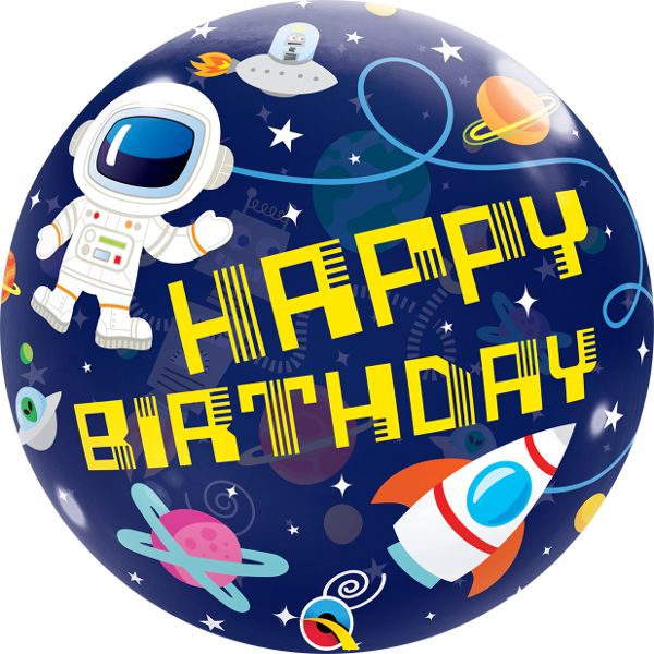 Bubble 22" Birthday Outer Space Balloon