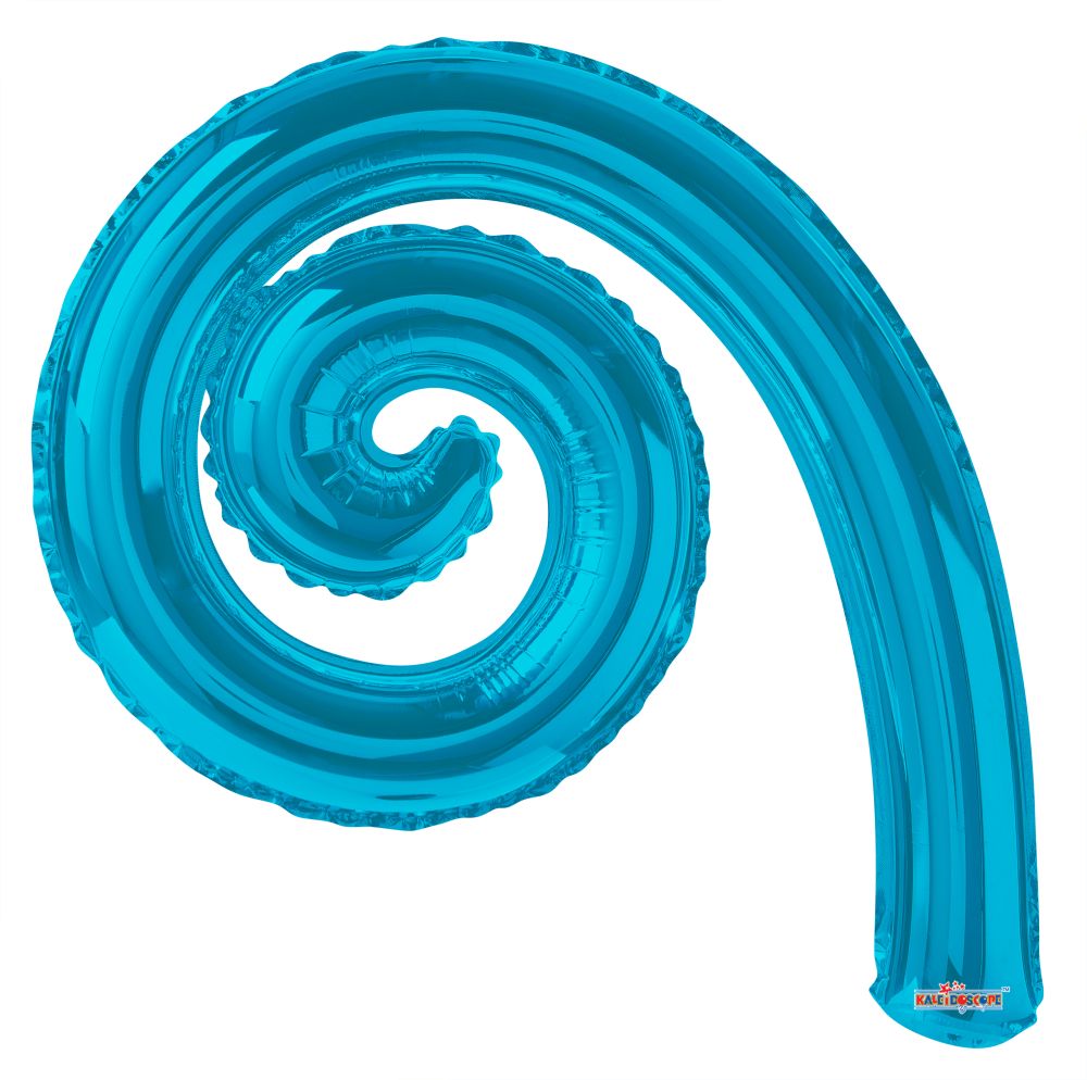 Kurly Spiral Turquoise Blue Balloon