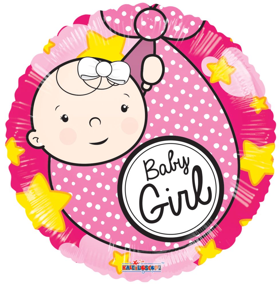 18" Baby Girl Born Balloon
