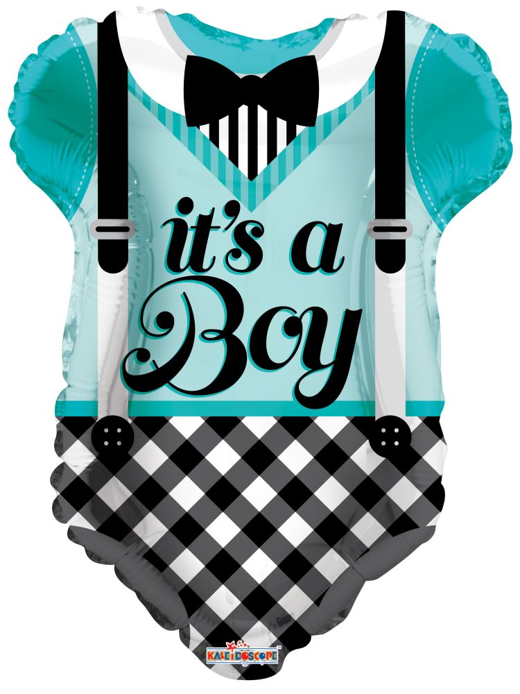 18" Blue Baby Clothes Shape Balloon
