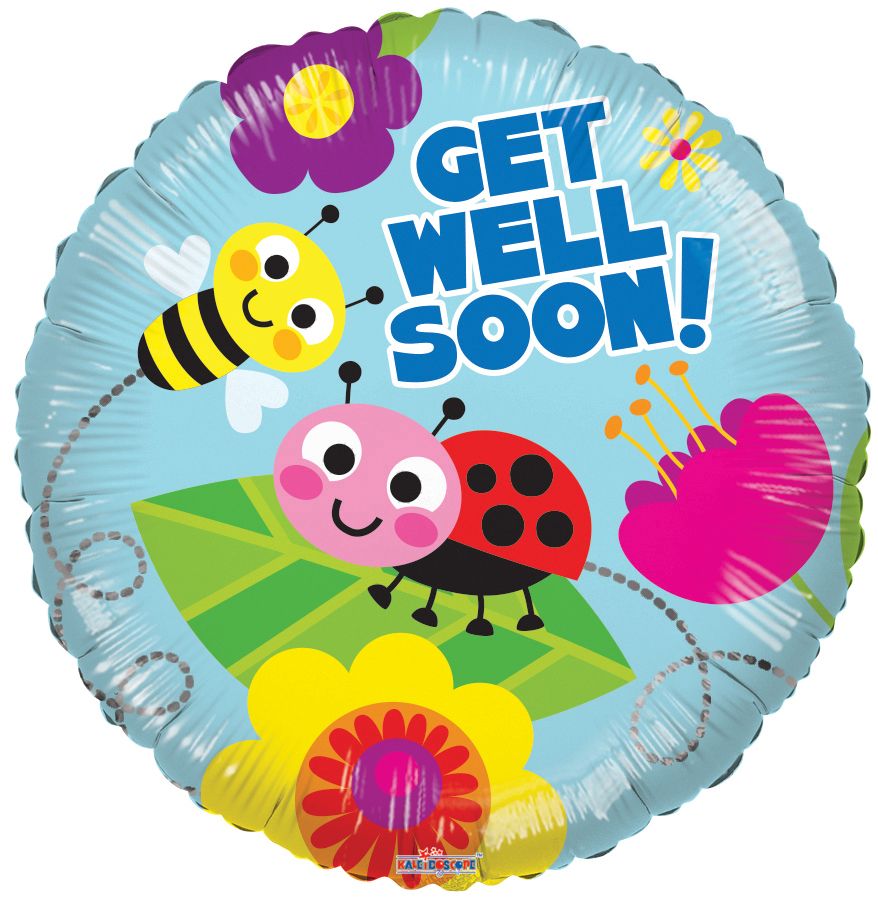 18" Get Well Bugs Balloon