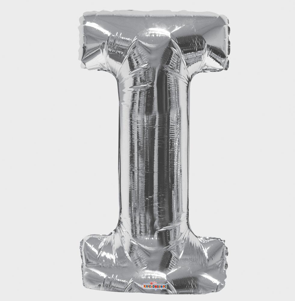 34" Silver Letter I Balloon