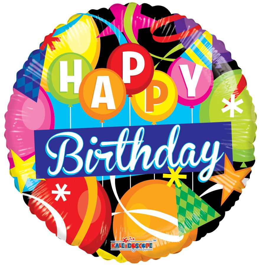09" Birthday Motifs Balloon (Inflated with Cup and Stick)