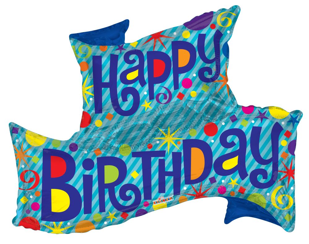36" Birthday Banner Shape Balloon