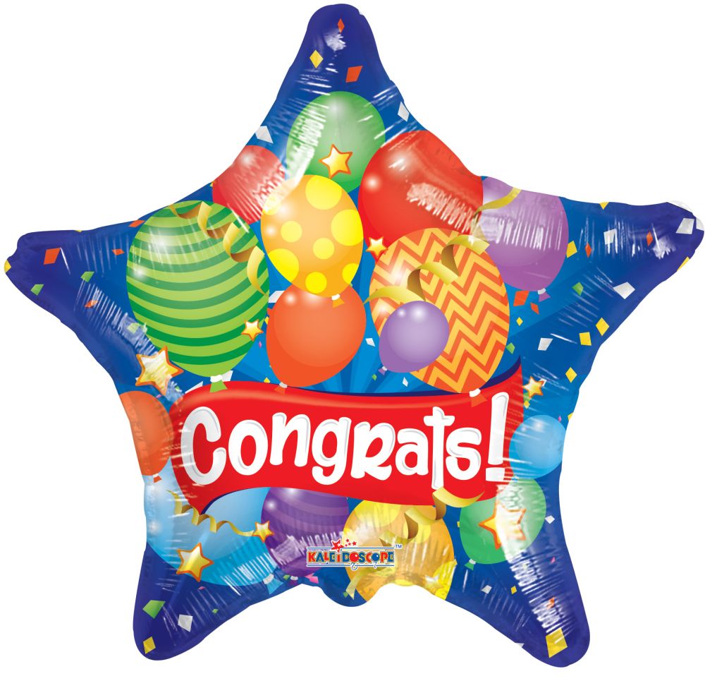 18" Congrats Festive Balloon