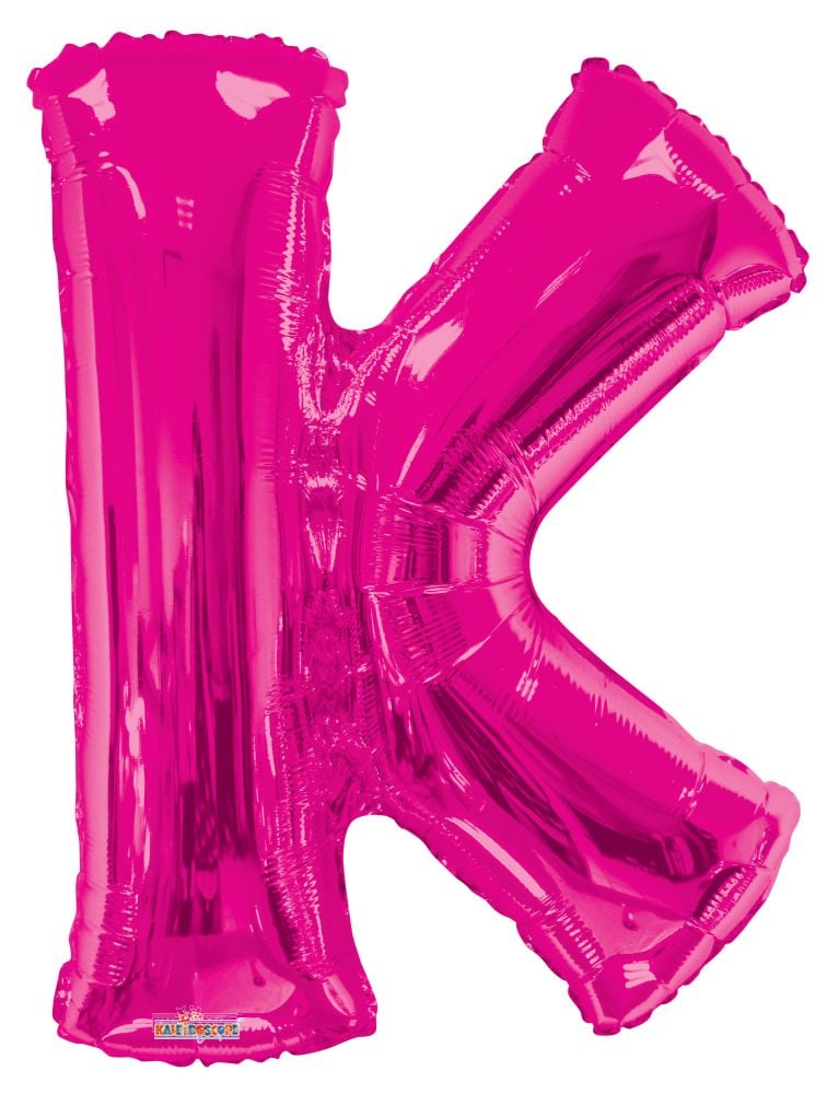 34" Pink Letter K Balloon