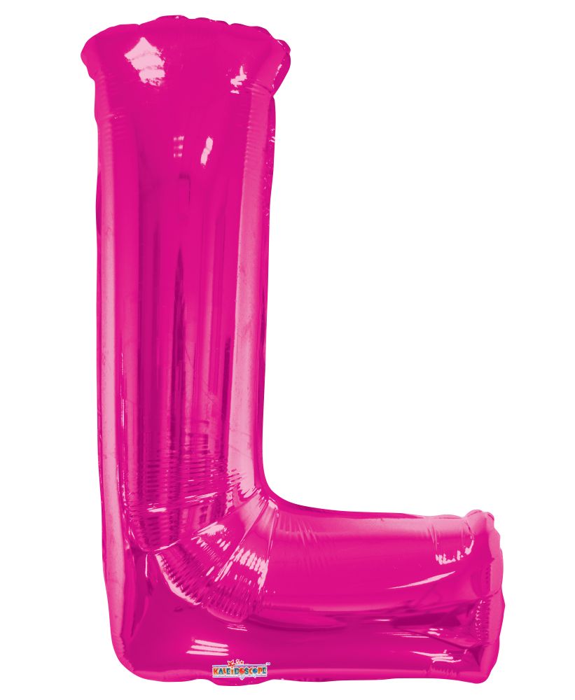 34" Pink Letter L Balloon