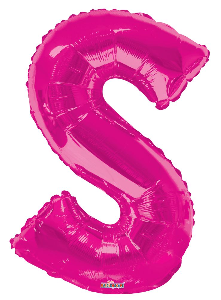 34" Pink Letter S Balloon