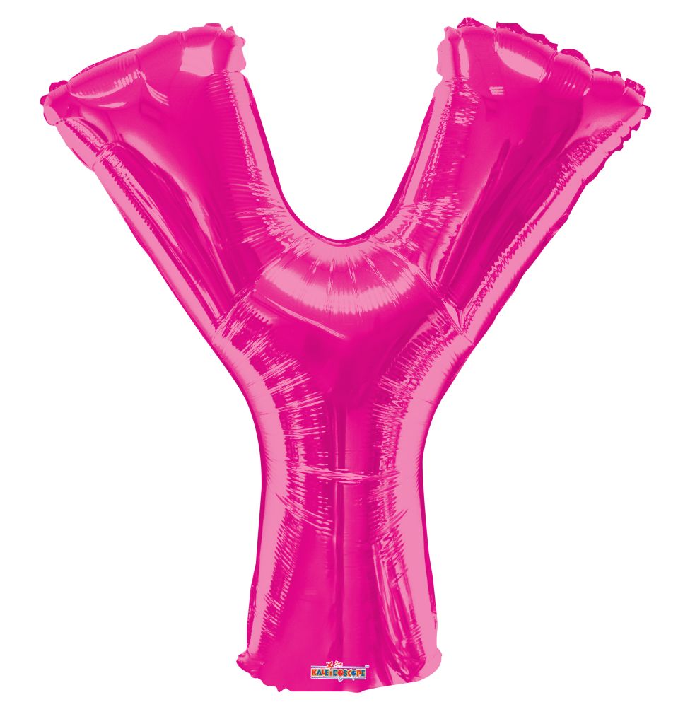 34" Pink Letter Y Balloon
