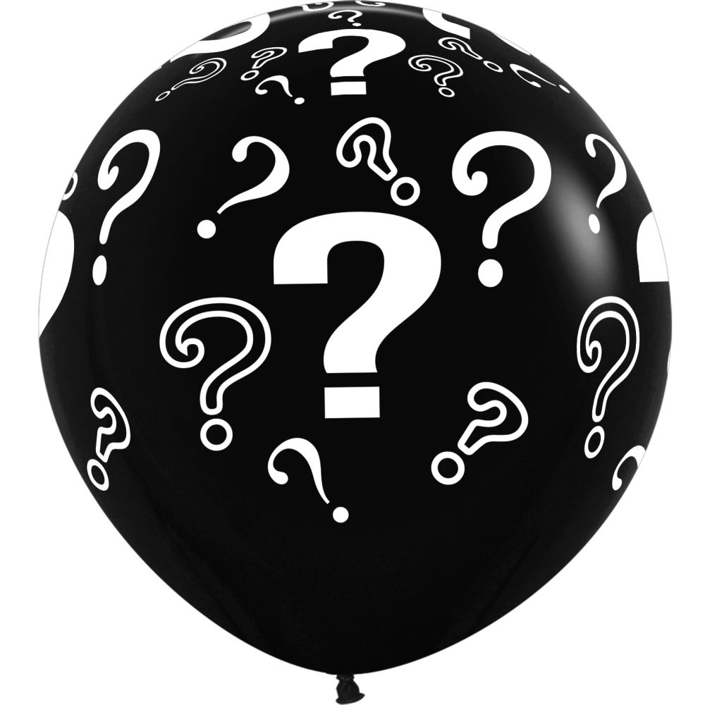 36" Questions Marks Black (2pcs) Balloons