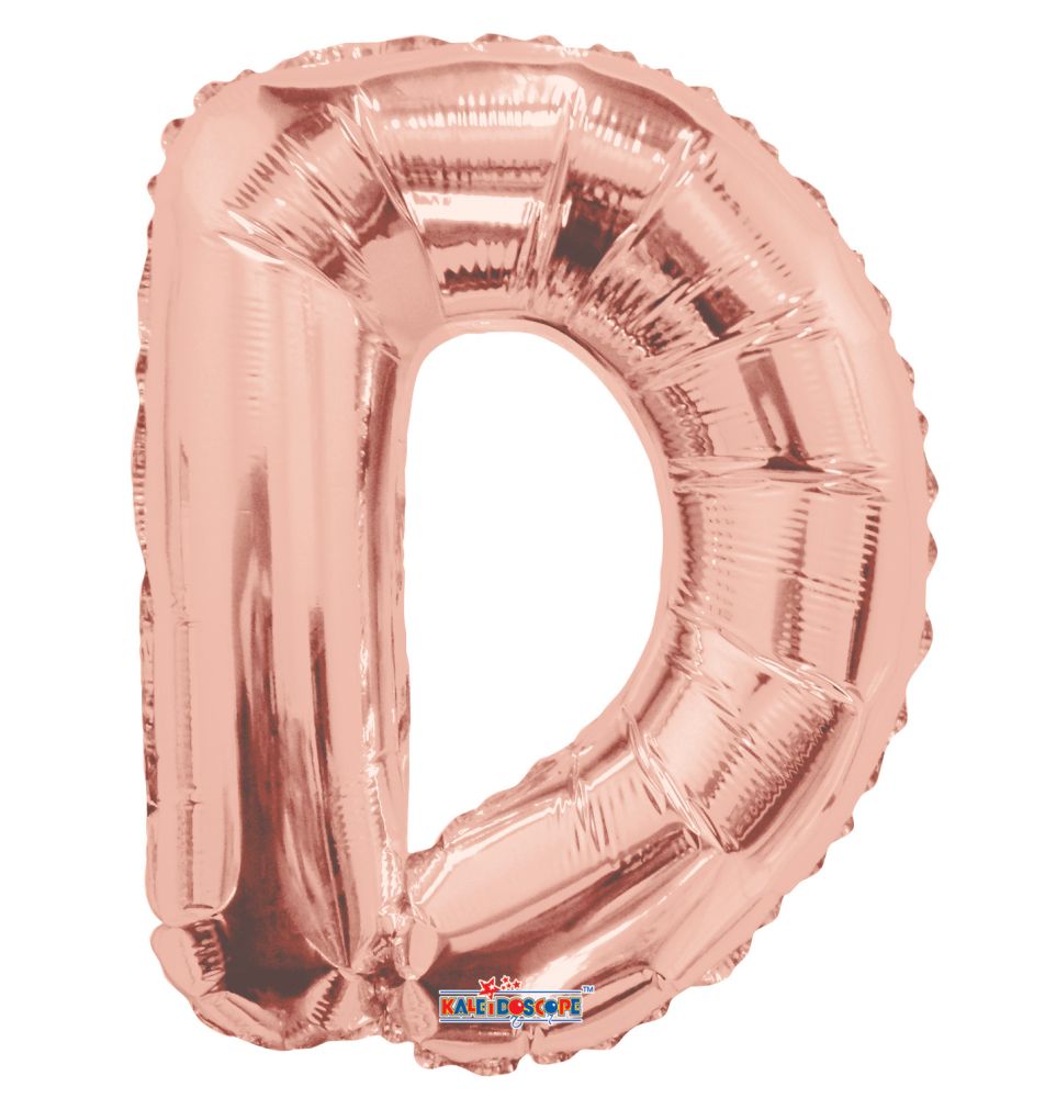 14" Rose Gold Letter D Balloon