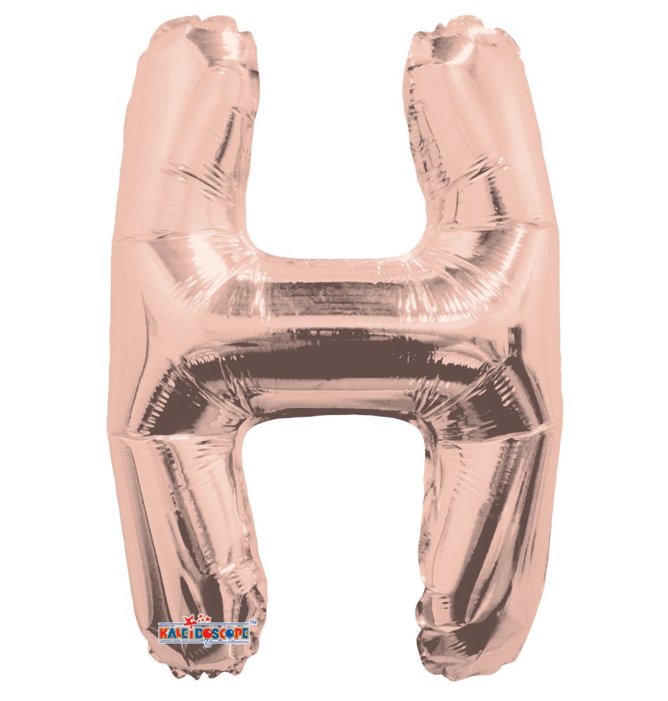 14" Rose Gold Letter H Balloon