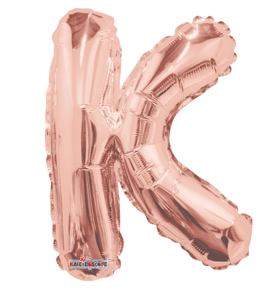 14" Rose Gold Letter K Balloon
