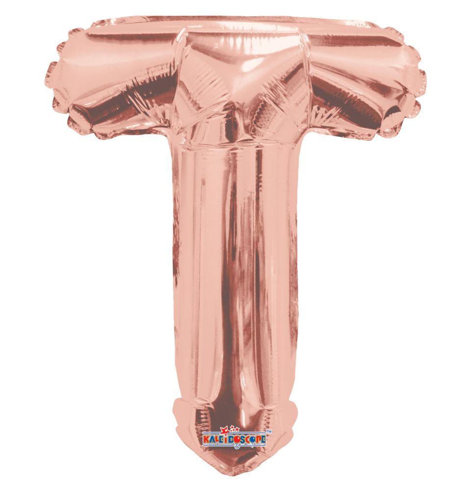 14" Rose Gold Letter T Balloon