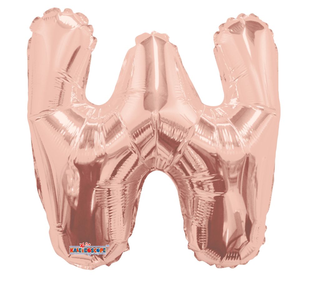 14" Rose Gold Letter W Balloon