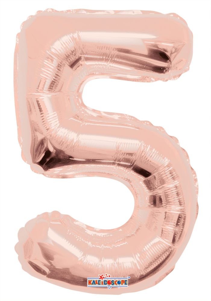 14" Rose Gold Number 5 Balloon