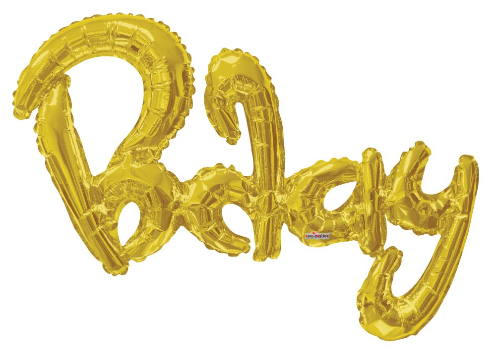 Script Phrase Bday Gold Jumbo Balloon