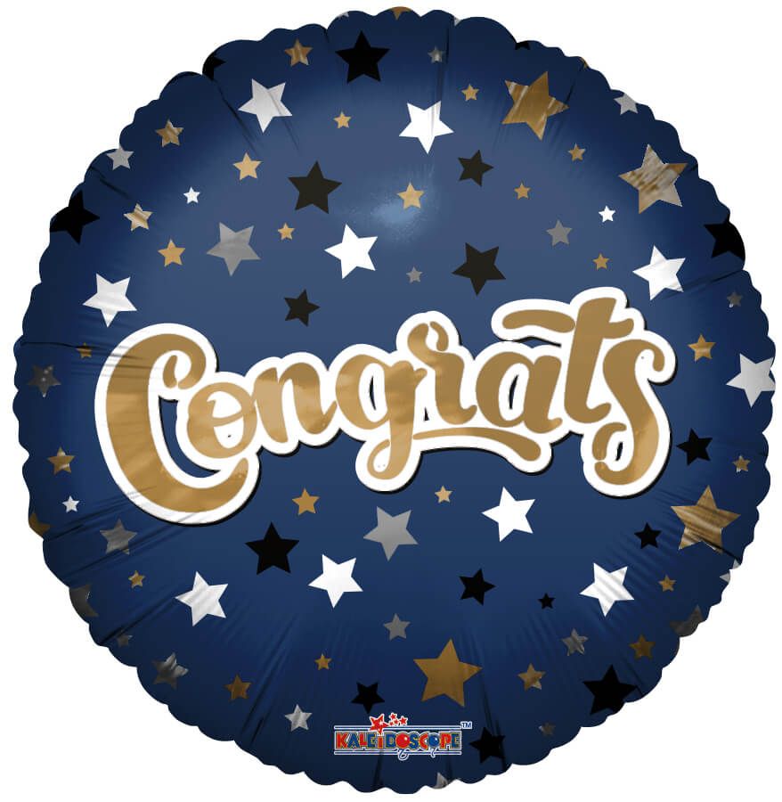 04" Congrats Star Balloon (Inflated with Cup and Stick)