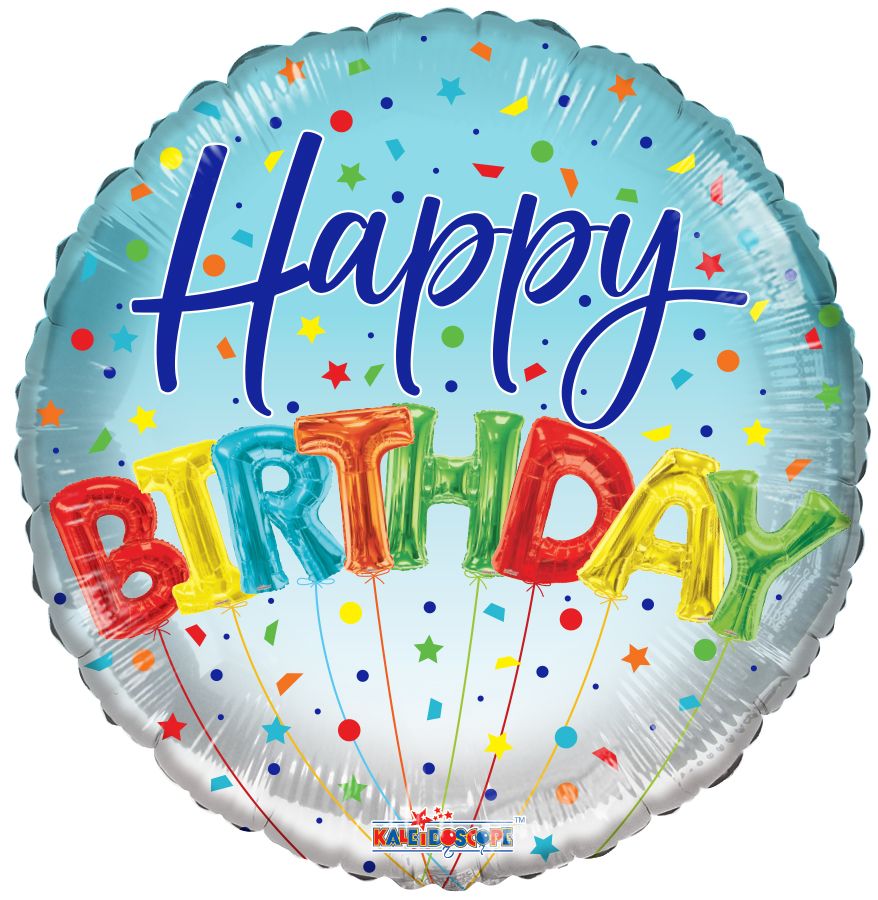 09" Birthday Balloons (Inflated with Cup and Stick)