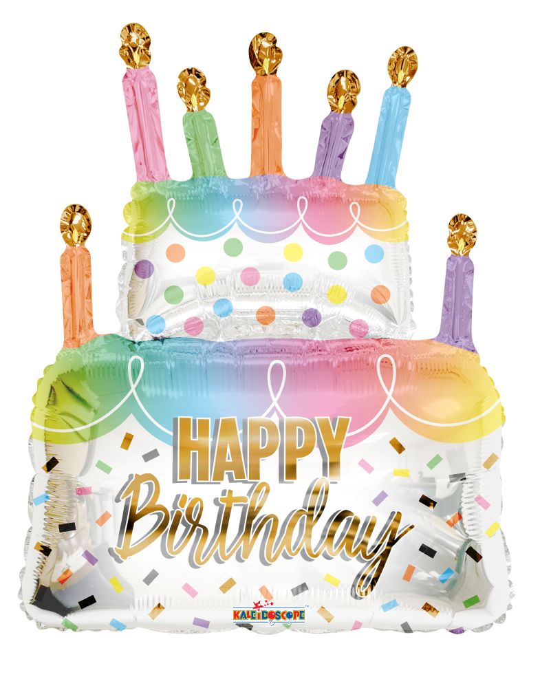 36" Birthday Cake And Candles Balloon