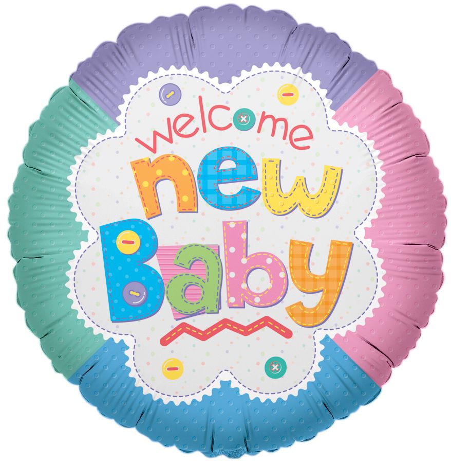 18" Welcome Baby Quilt Balloon