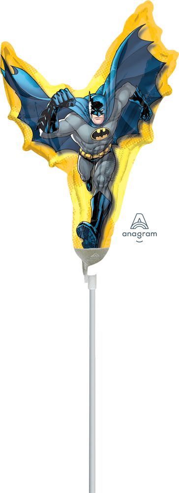 Mini Shape Batman Action Shape Balloon (Inflated with Cup and Stick)