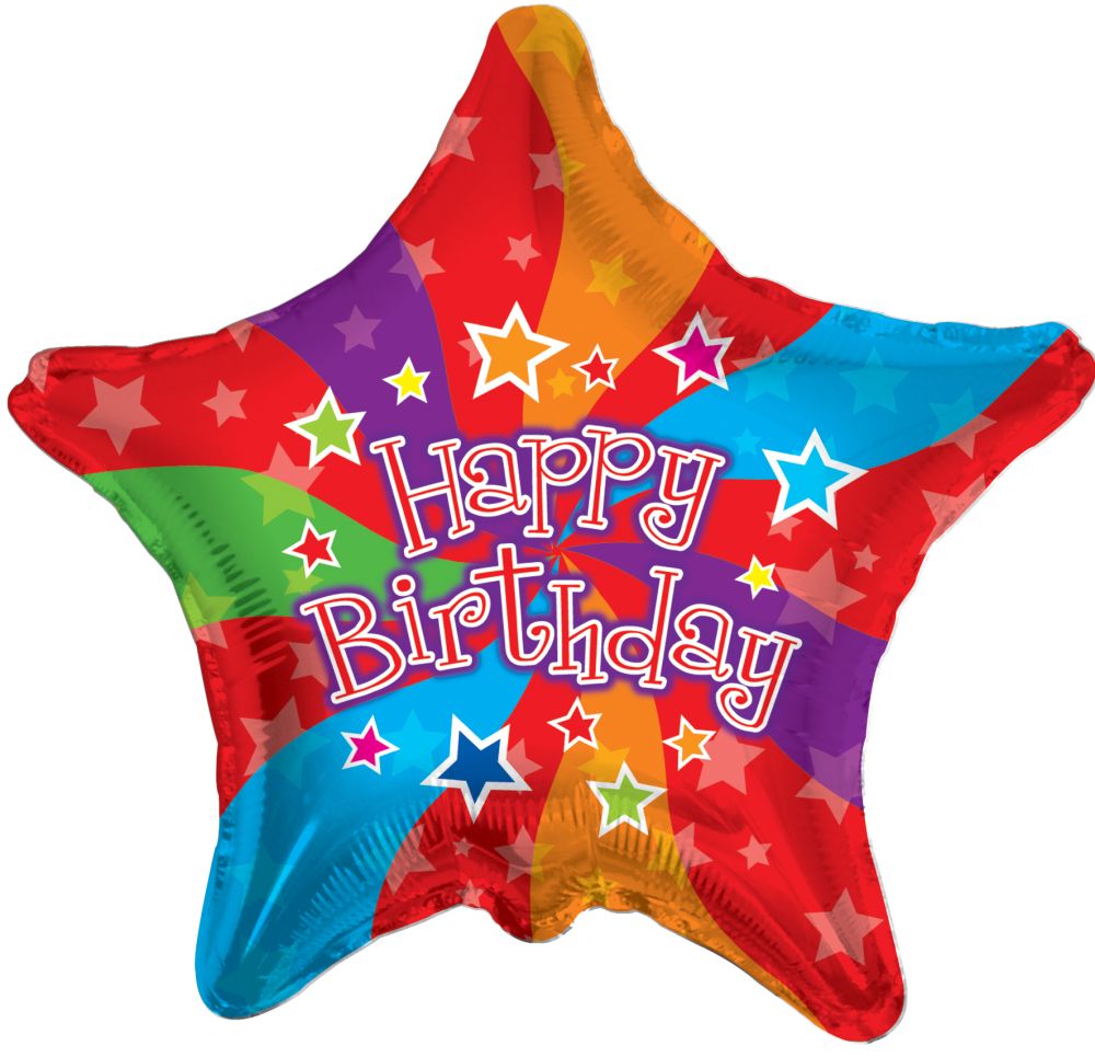 18" Happy Birthday Colors Balloon