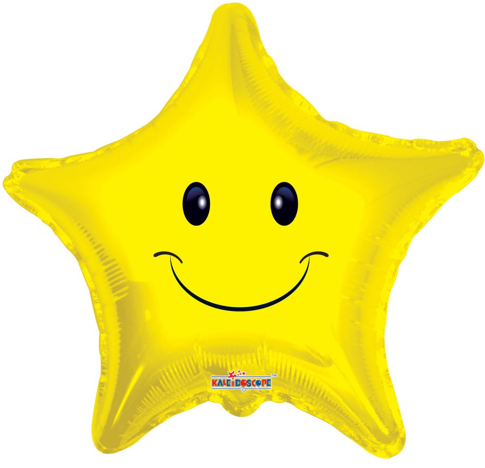 18" Smily Face Star Balloon