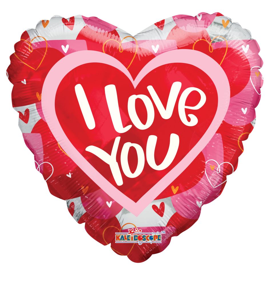 18" Love You Hearts Balloon