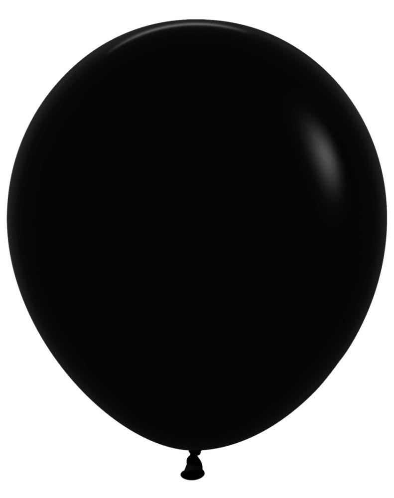18" Fashion Black (25pcs) Sempertex Balloons