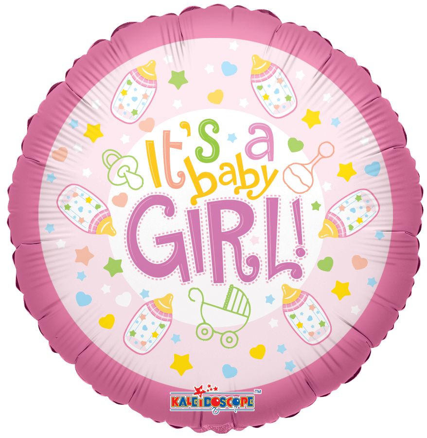 18" Baby Bottle Girl Balloon