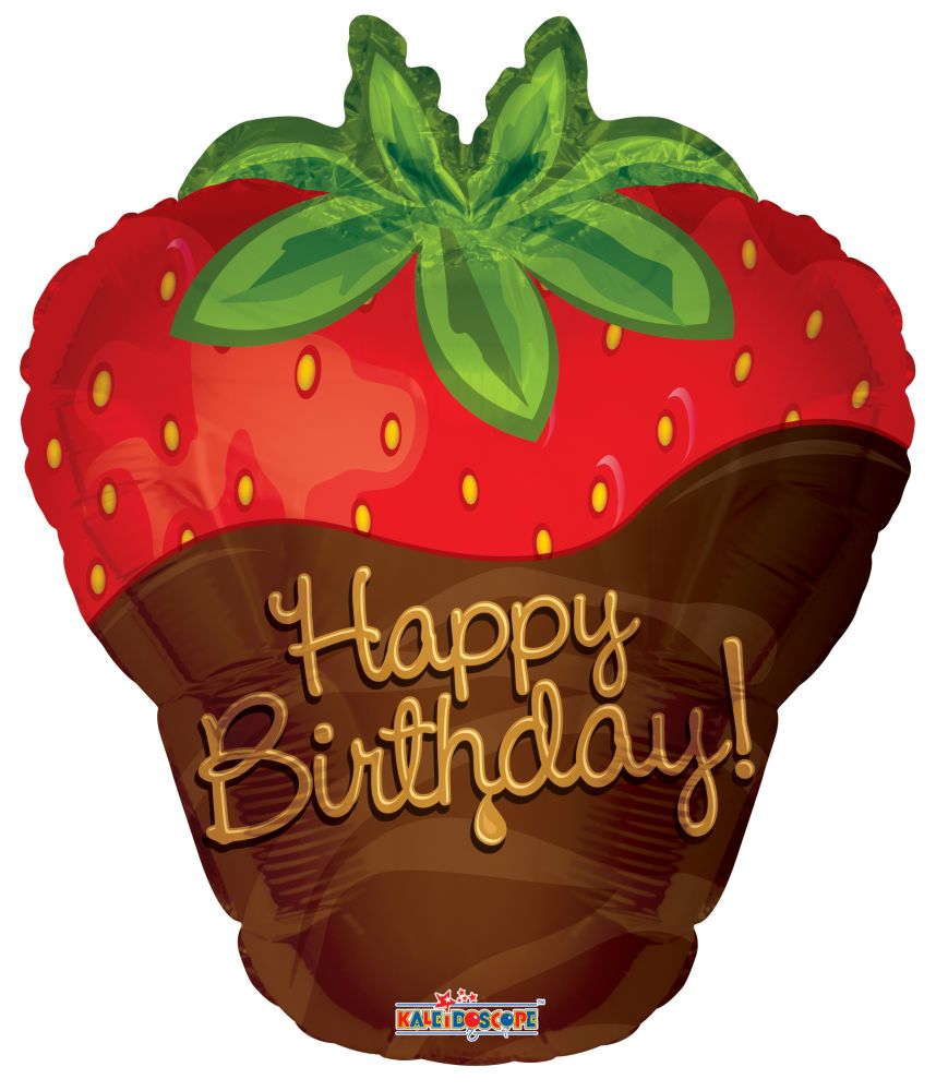 18" Shape Strawberry Birthday Balloon