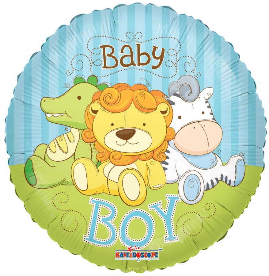 18" Baby Boy Jungle Animals Balloon