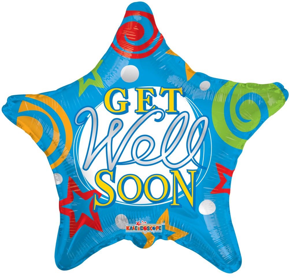18" Get Well Stars Balloon