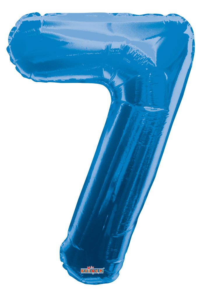 34" Royal Blue Number 7 Balloon