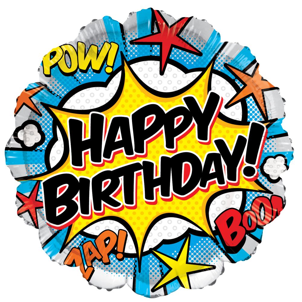 18" Birthday Comic Balloon