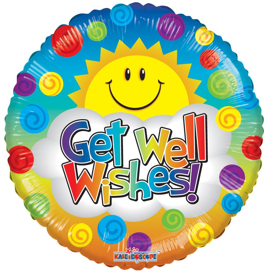 18" Get Well Sunshine Balloon