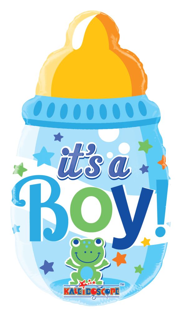 CI: 14" Baby Bottle Boy Balloon