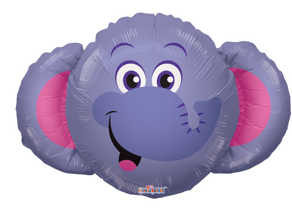 Mini Shape Elephant Head Balloon (Inflated with Cup and Stick)