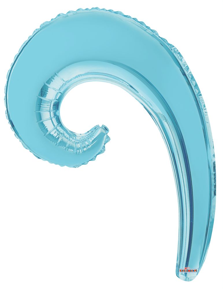Kurly Wave Light Blue Balloon