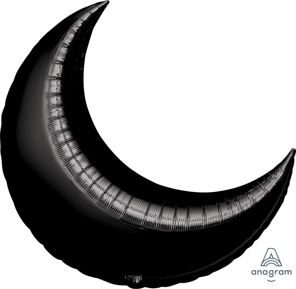 Crescent 35" Black Balloon