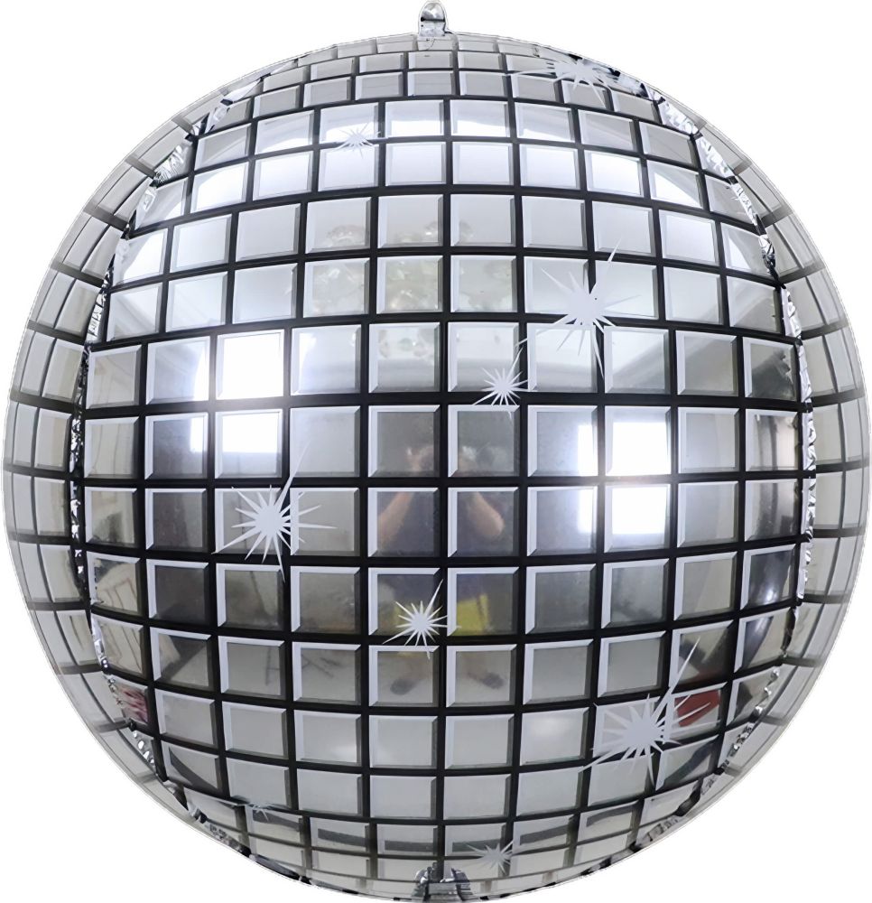 Orb 08" Silver Disco Balloon