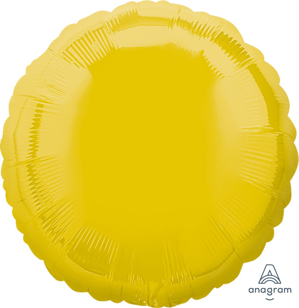 18" Yellow Circle (non-packaged) Balloon