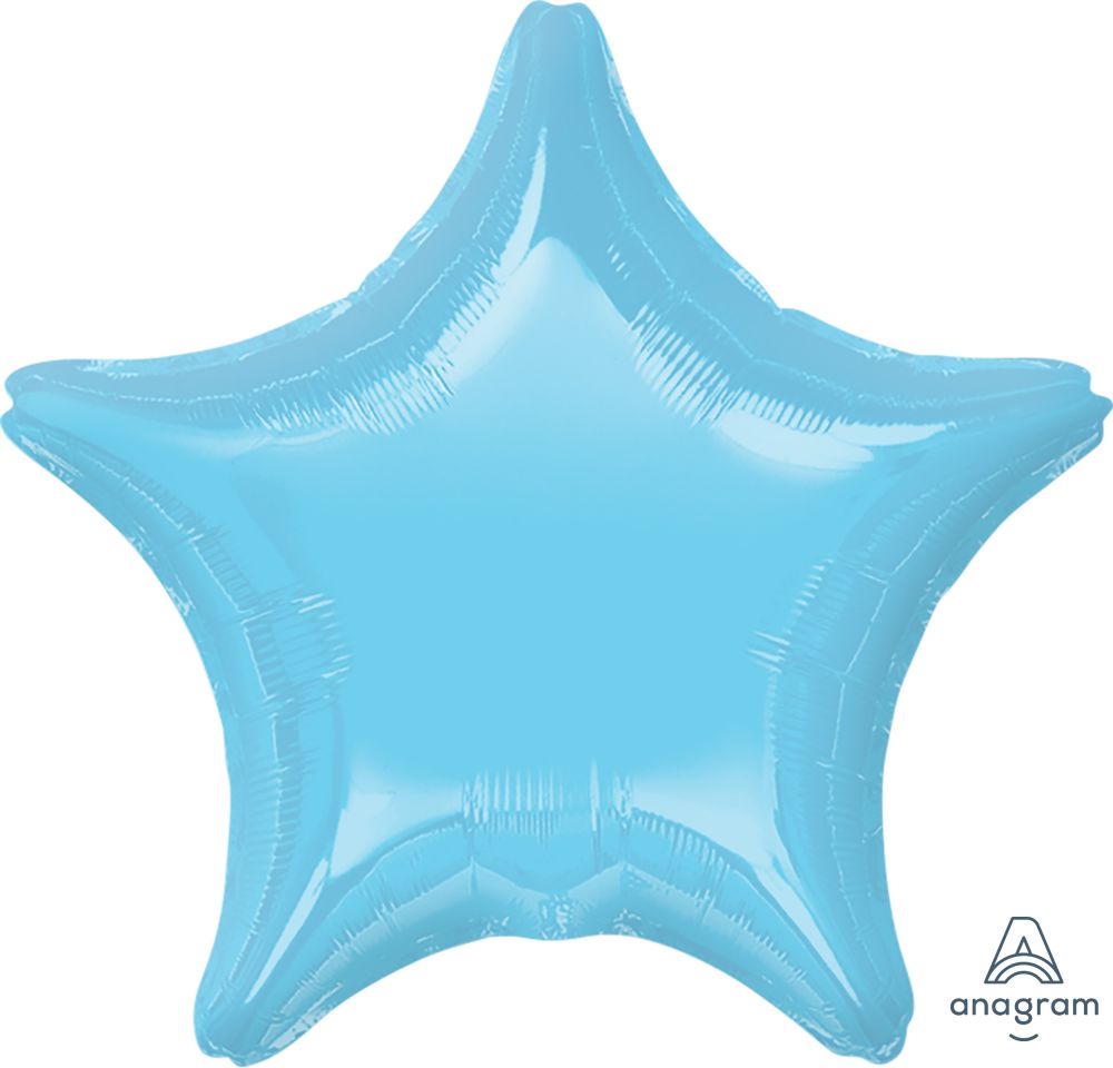 18" Iridescent Pearl Light Blue Star (non-packaged) Balloon