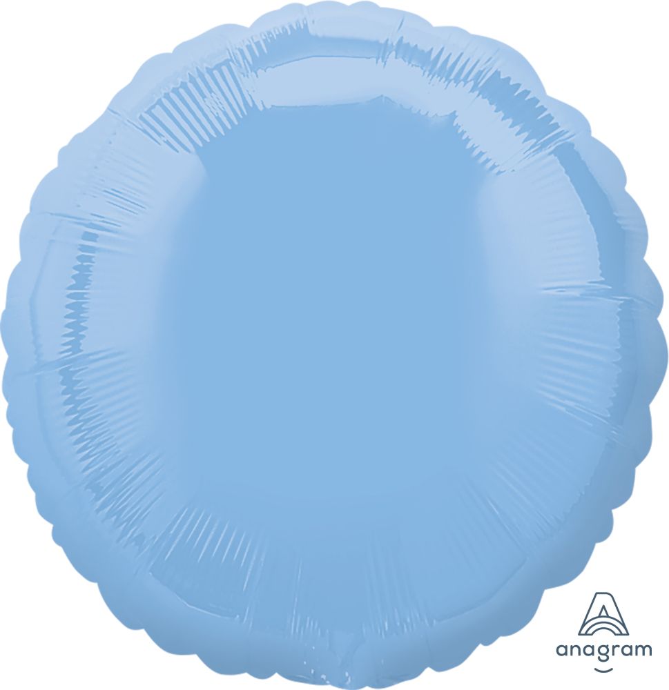 18" Pastel Blue Circle (non-packaged) Balloon