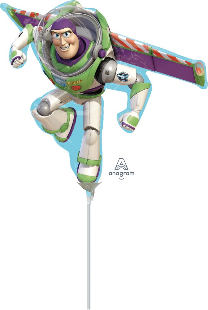 Mini Shape Toy Story Buzz Balloon (Inflated with Cup and Stick)