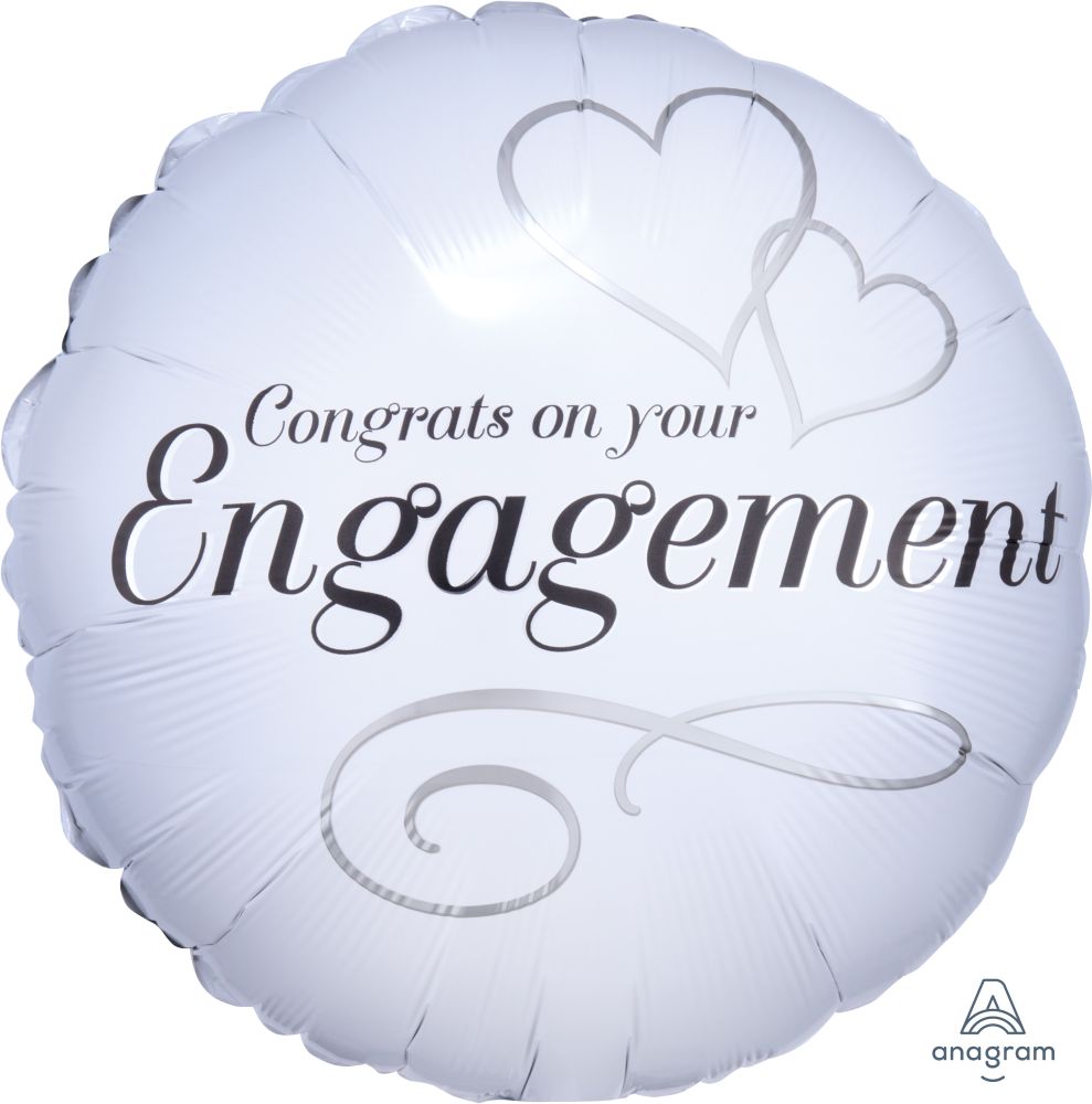 18" Two Hearts Engagement Balloon